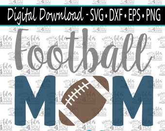 Football Mom SVG, football mom life design, football mom cut file, football is life svg, football family svg, Cuttable football mom design