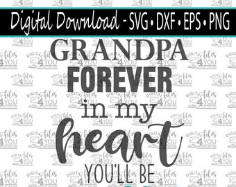 RIP Grandpa, Angel Grandpa Digital, In Memory of Grandpa Svg, In Memory of SVG, Grandpa In Heaven svg, Father's Day, Grandpa in Heaven