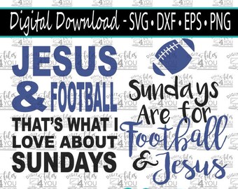Football and Jesus SVG, Football Mom SVG, Jesus and Football Svg, football mom cut file, football is life svg, football family svg, Football