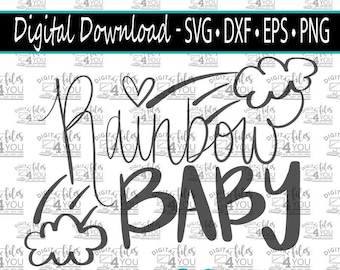 Hand Drawn, Rainbow Baby Svg, After every storm Cricut file, Rainbow Baby Cricut Design, Rainbow Baby Svg, BABY shower Gift Idea