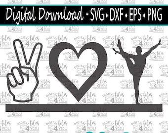 Peace Love Gymnastics SVG, Gymnastics Svg, Gymnastic Design, Gymnastic Cut File, Gymnastic SVG Designs