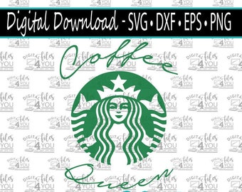 Coffee Queen Svg. Coffee Lover Svg, Coffee Cricut File, Coffee Cut Design, Coffer Lover