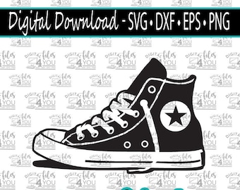 Got Chucks SVG, Chucks Digital Download, SVG Pattern, Shoe Clipart, Shoe DXF, Digital Downloads, Chucks and Pearls Svg