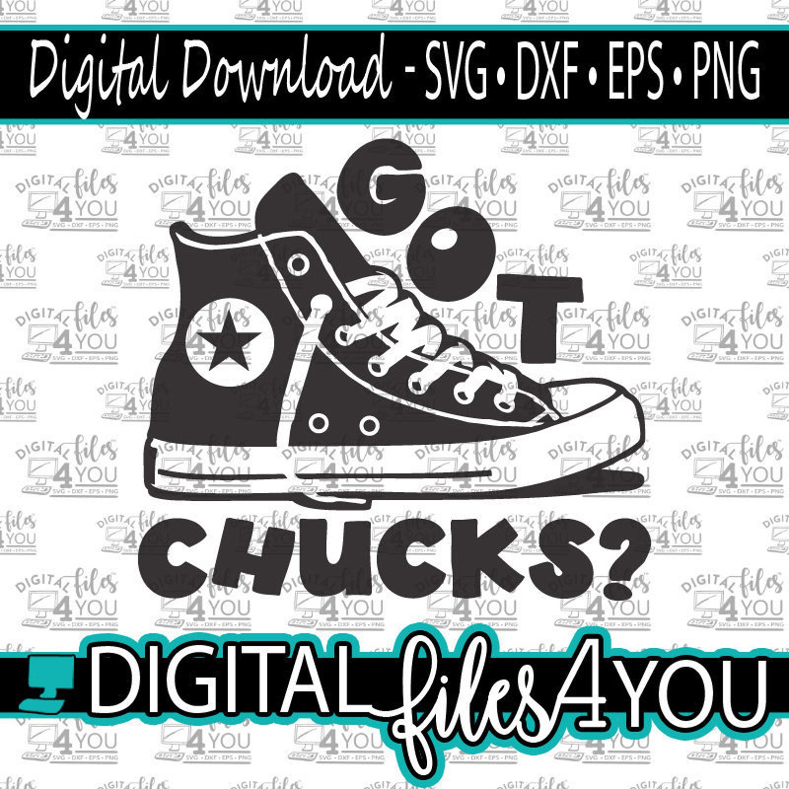 Got Chucks SVG, Chucks Digital Download, SVG Pattern, Shoe Clipart ...