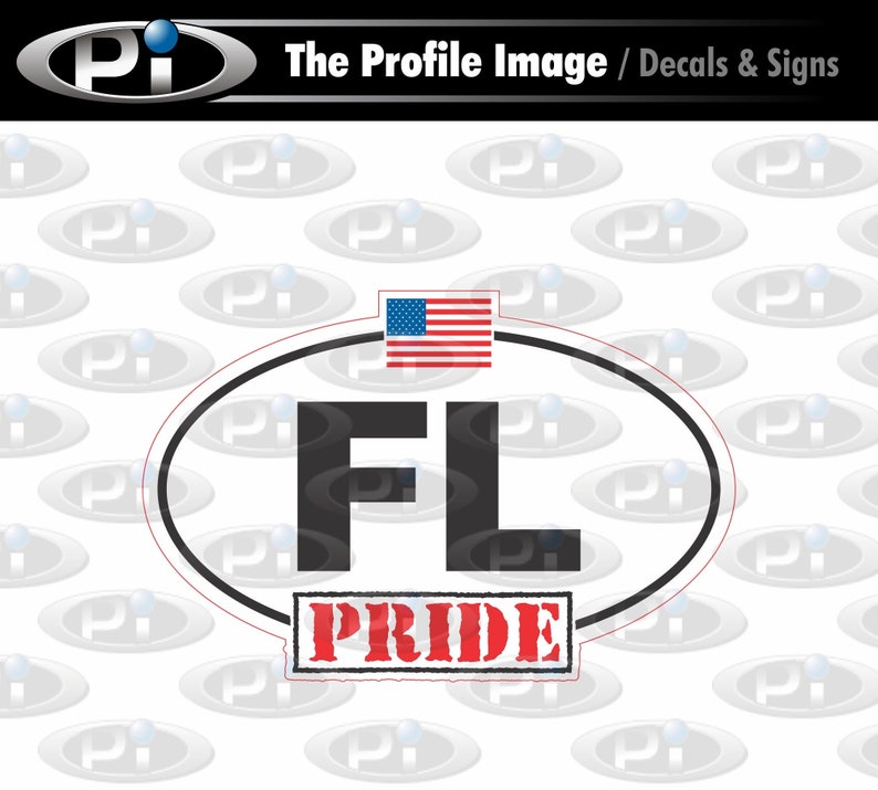 USA Freedom America! Florida Pride Vinyl Decal Sticker