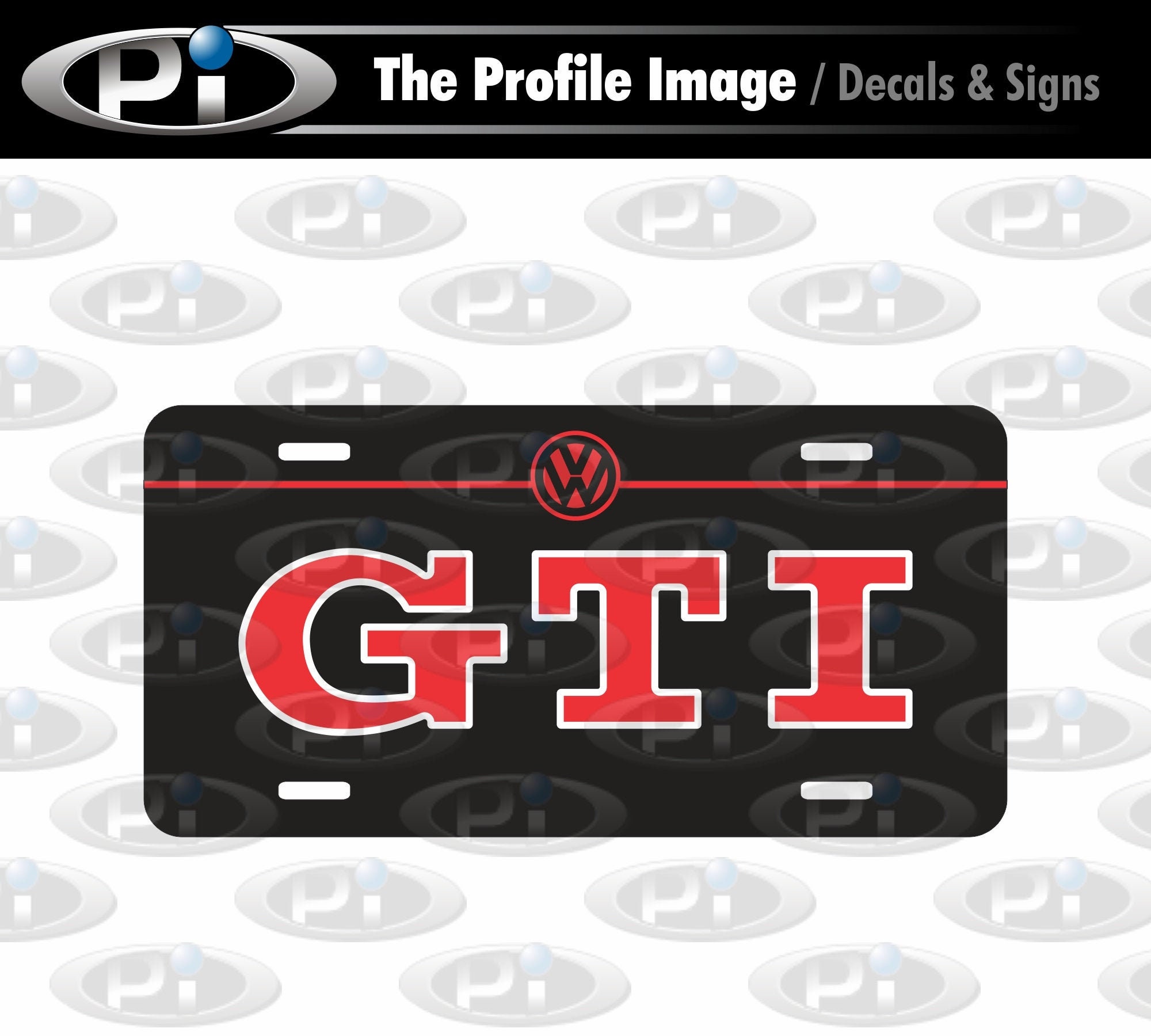 VW GTI Custom License Plate Volkswagen Etsy