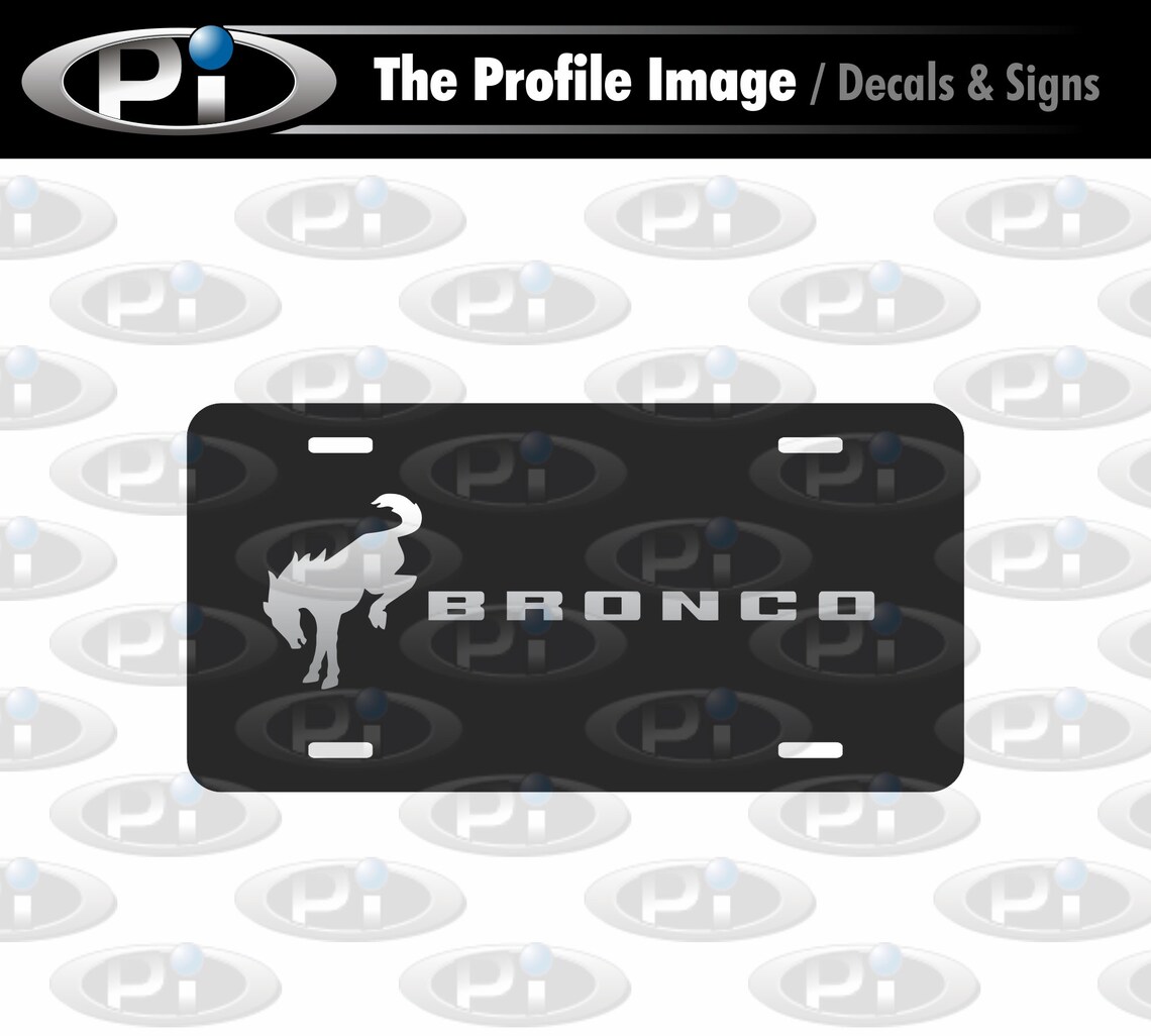 Ford Bronco Custom License Plate 4 Options USA American Etsy