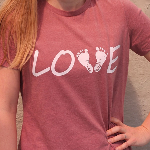 Baby Footprint Shirt Etsy