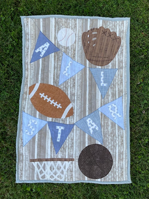Vintage Sports Baby Blanket for Sports Themed Nursery Etsy