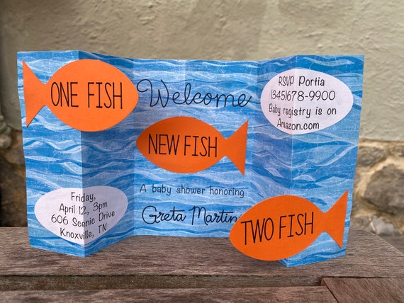 Fish Baby Shower Invitations for Fishing Theme or Ocean Theme Custom  Printed One Dozen 12 -  Canada