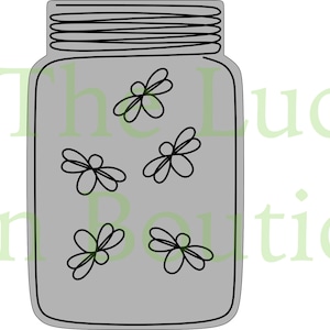 Fireflies in a Jar SVG File for Cricut, Silhouette - Digital Art, Paper Crafting - Instant Download