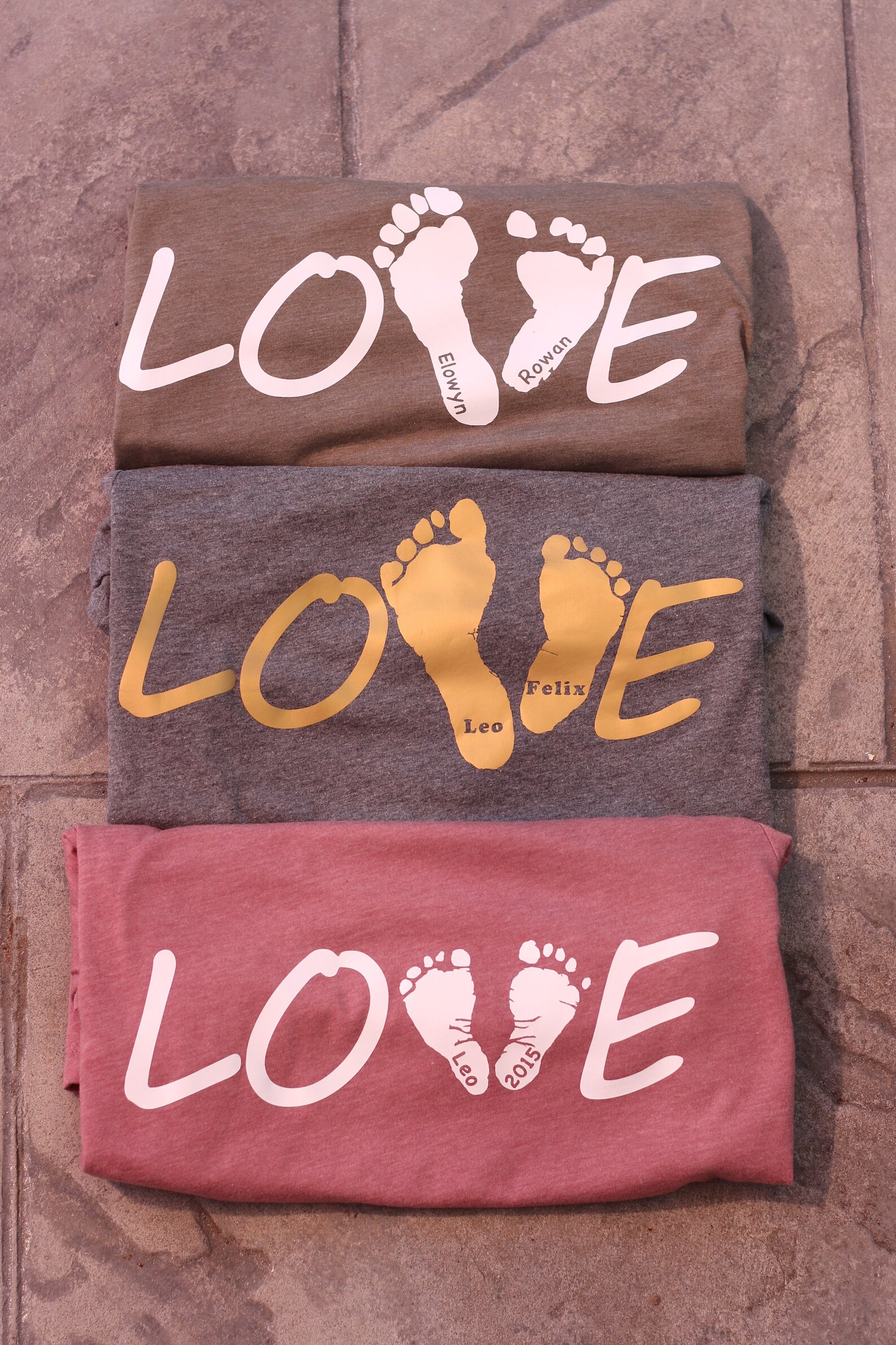 Personalized Baby Footprint Shirt Customized With Actual Footprints Etsy