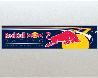 2 x Large Red Bull Graphic Formula One (F1) Racing Flow Graphic Car Van Etc. Stickers (200mm) - High Quality Laminated Vinyl