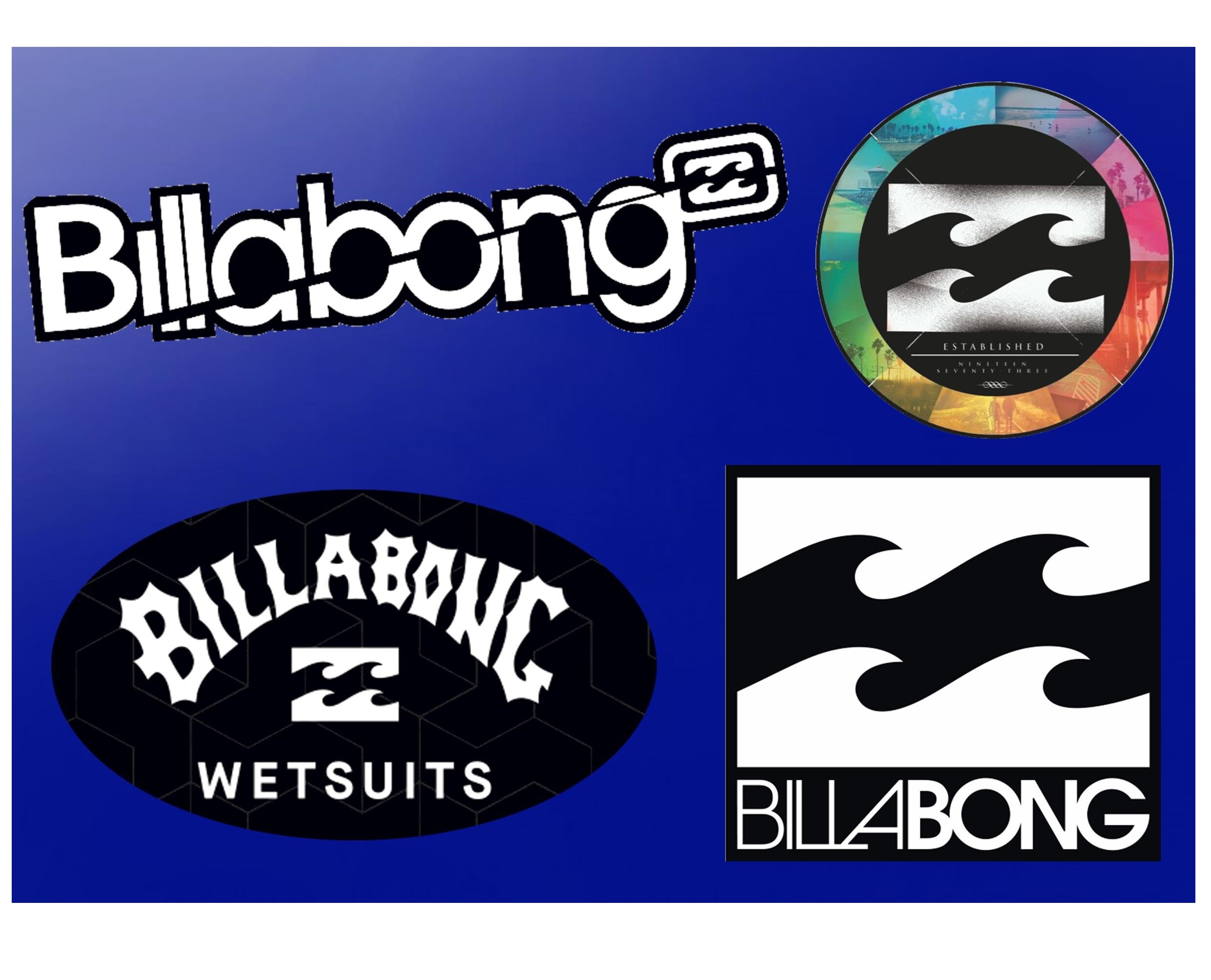 Billabong Custom Mixed Surf Board Stickers Set x 4 Unique Etsy