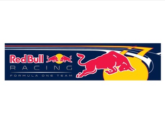 2 x XXL (25 cm) große Red Bull Grafik Formel Eins (F1) Racing Flow Grafik Auto Van Etc. Aufkleber breit (250 mm) hochwertiges laminiertes Vinyl