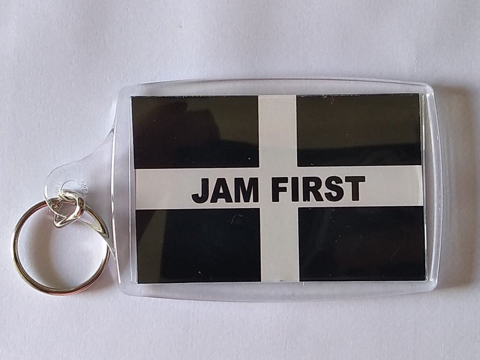 Kernow Saint Piran's Cornish Keychain Keyring 7cm x 4.5cm Cornwall Jam First Kernow Saint Piran's Cornish Keychain Keyring 7cm x 4.5cm Cornwall Jam First