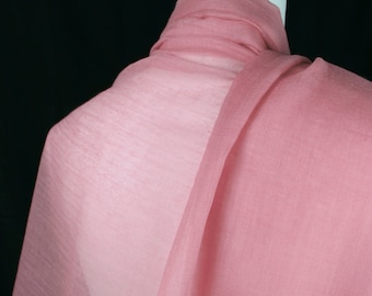 Dusty Rose Wool Pashmina Shawl: Sheer Lightweight Shawl or Scarf