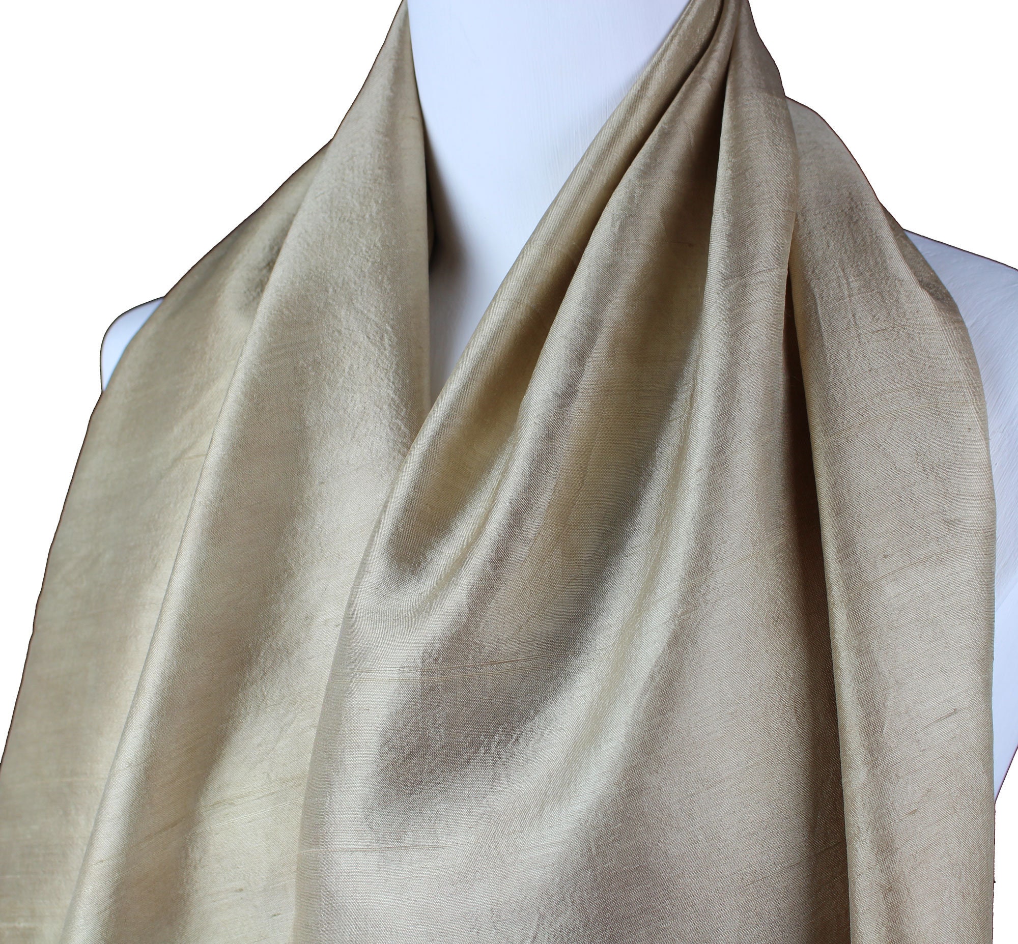 Beige silk deals scarf