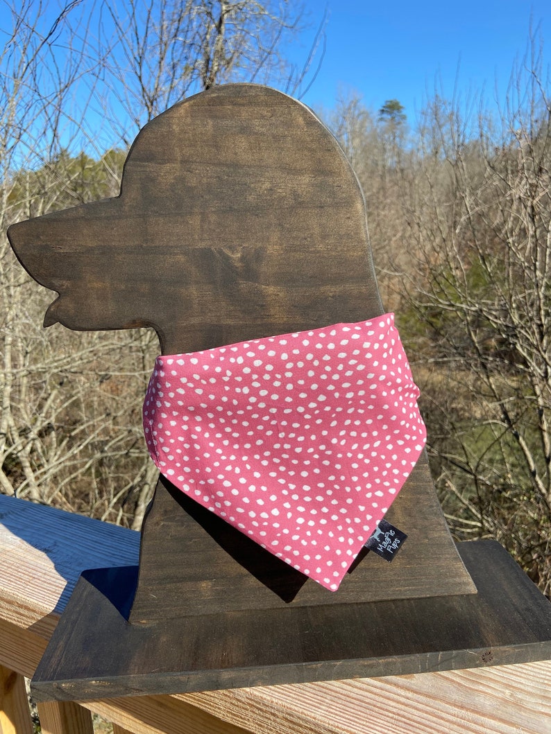 Berry Scalloped Dots Made To Order Dog Bandana