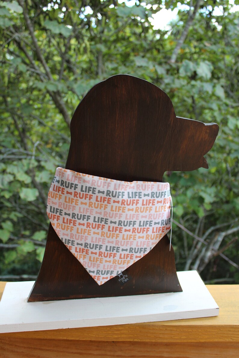 Ruff Life Over The Collar Dog Bandana image 1