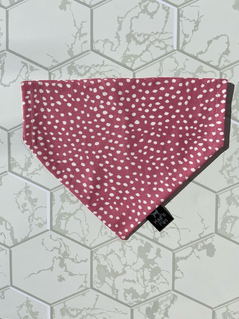 Berry Scalloped Dots Made To Order Dog Bandana