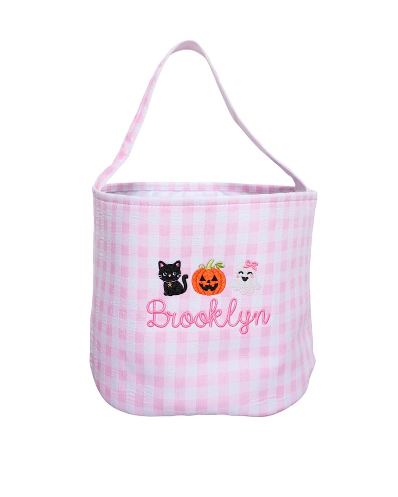 Personalized Halloween Trick or Treat Bag Custom Embroidered Name ...