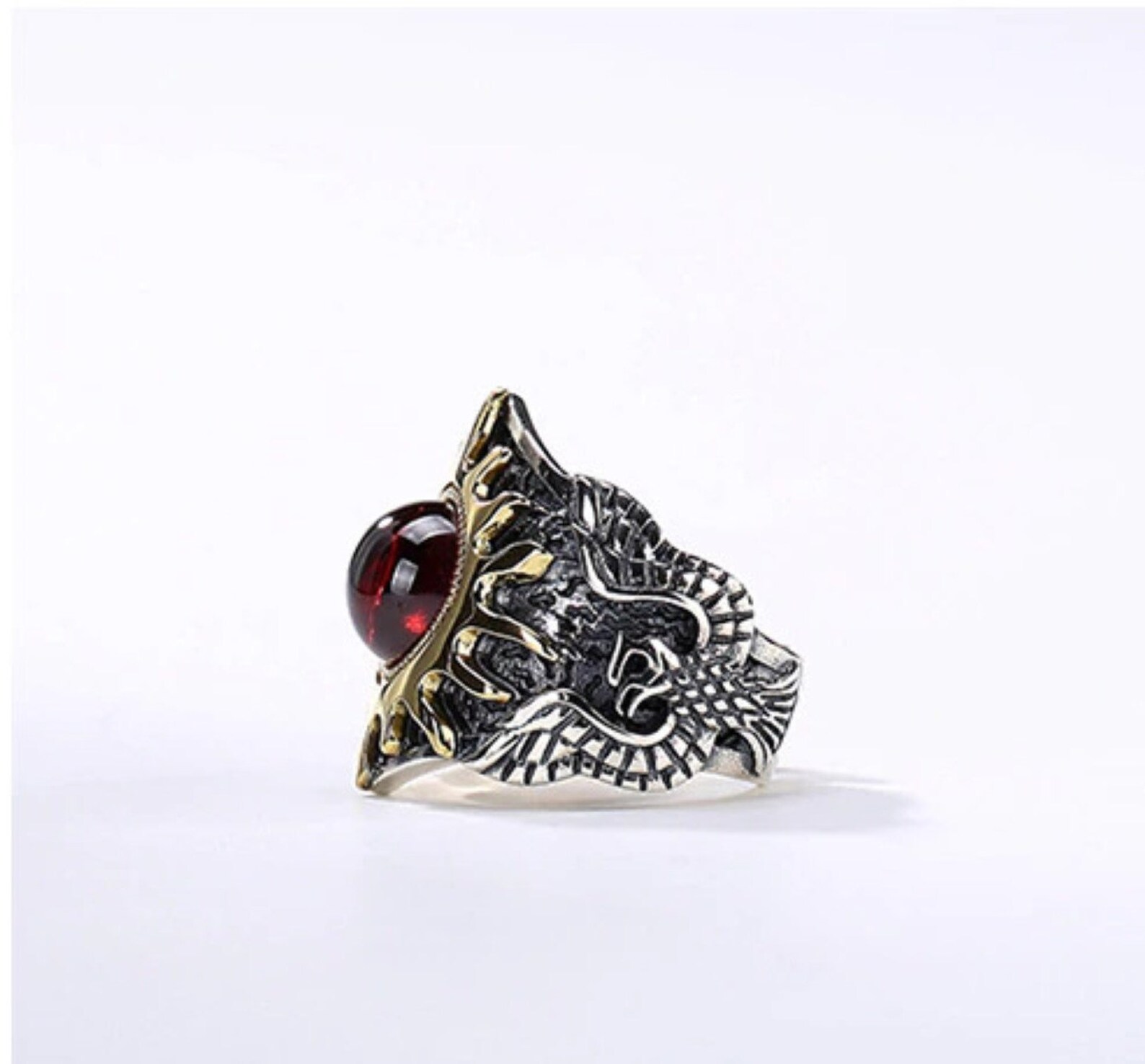 Mens Gold Sun Ring Dainty Crystal Ring Sterling Silver Etsy