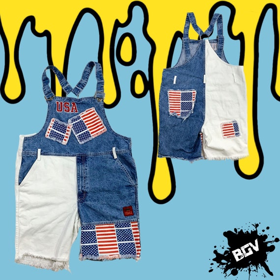Rare 1990s USA Cobra short overalls