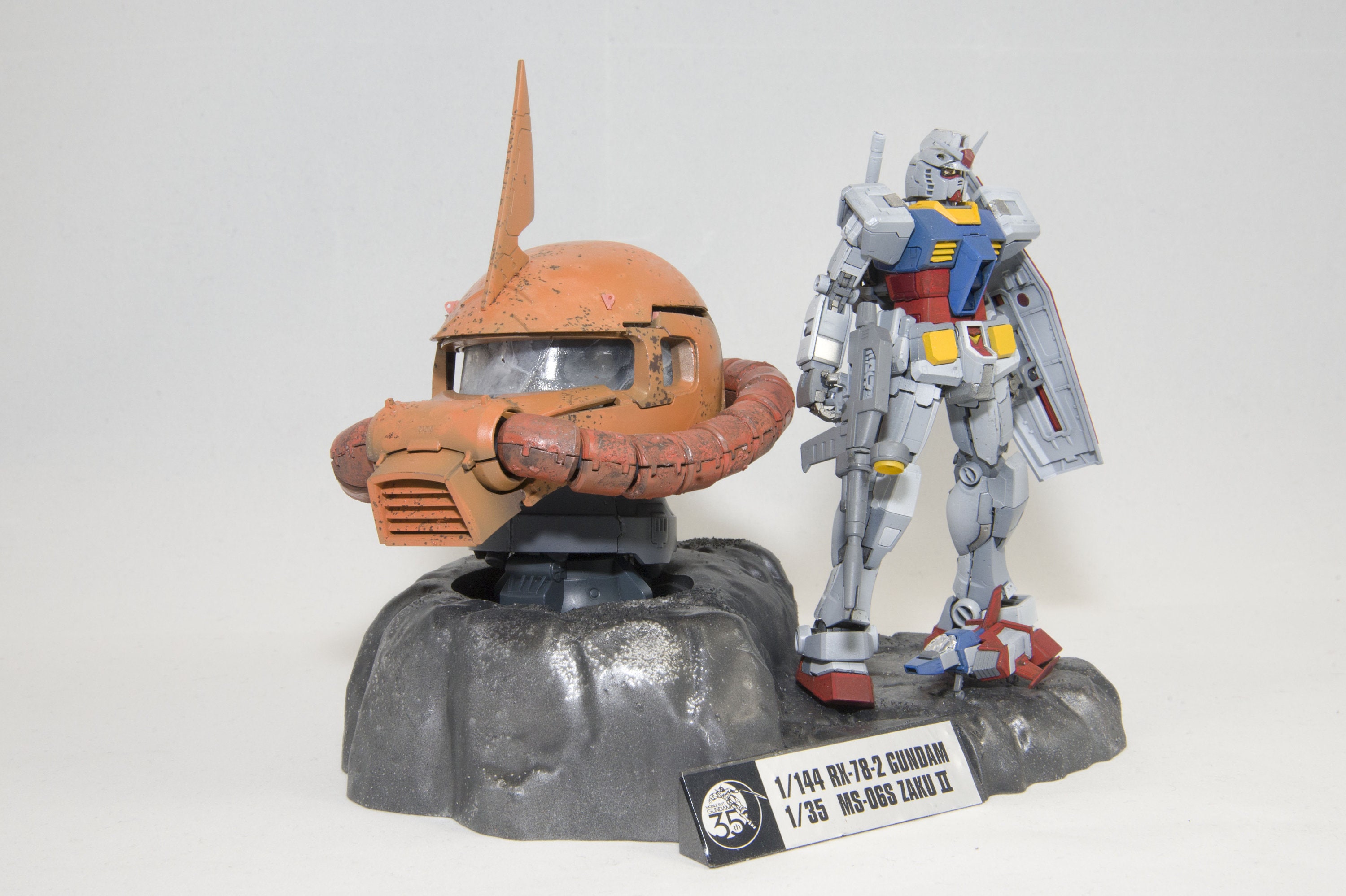 gakuの Real Grade Rx-78 Gundam Zaku Head 35 Anniversary - Etsy