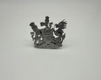 Hong Kong Wappen British Silver 2 Inches Pin Vor 1997