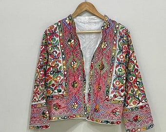 Embroidered Jacket Coat For Women, Indian Jacket Women Coat, Bohemian Jacket, Traditional Jacket, Women Kotti Jacket, Banjara Kutch Jacket