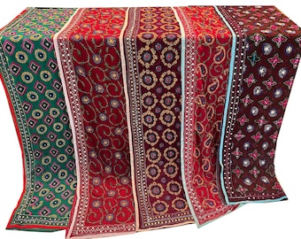 Colorful Hand Embroidered Phulkari Dupatta For Women, Georgette Fulkari Scarve For Wedding Favor, Lot Of Assorted Color Embroidered Dupatta