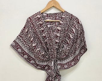 Stylish Boho Silk Kaftan For Women, Floral Printed Pure Silk Long Kaftan Dress, Silk Beach Cover Up Kaftan, Kaftan For Her