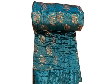 100% Silk Traditional Hand Block Elephant Print Ethnic Handmade Light Weight Reversible Razai Coverlet Quilt Comforter Handmade Quilt Razai