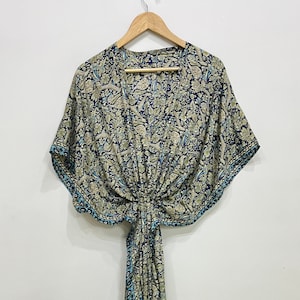 Indian Handmade Silk Kaftan, Silk Lounge Wear, Vacation Dress, Plus Size Kaftan, Maxi Dress, Boho Long Kaftan, Maternity Dress,Floral Kaftan