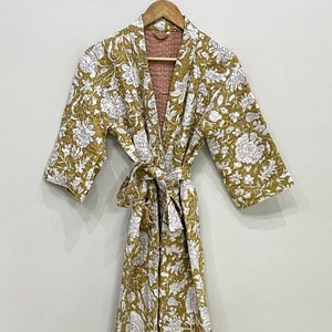 Winter Kantha Kimono, Cotton Kantha Jacket, Cardigan For Women, Long Dressing Gown, Quilted Kantha Jacket, Bridesmaid Robe, Gift For Her