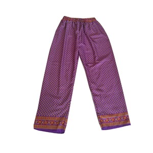 Indian Handmade Silk Palazzo Pant, Women Silk Yoga Pant, Light Weight Super Comfy Wide Leg Pant, Boho Hippie Silk Yoga Trouser