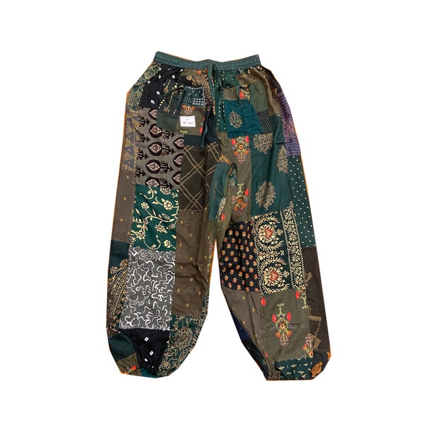 Sarouel en patchwork assorti bohème / pantalon de yoga super confortable fait main / sarouel avec poches / pantalon de yoga hippie / pantalon patchwork