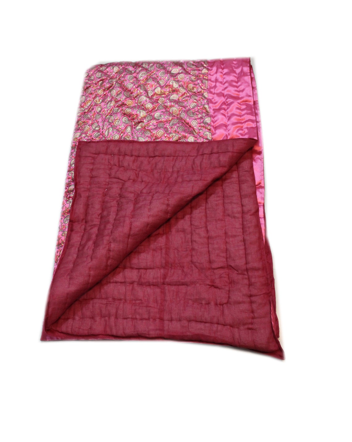Indian Razai Silk & Cotton Jaipuri Razai Throw Blanket Etsy