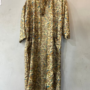 Handmade Silk Kimono Robe, Boho Duster Jacket, Silk Dressing Gown, Lounge Wear, Wedding Kimono, Silk Sari Kimono, Beach Cover Up