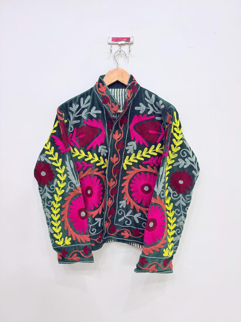 Handmade Jacket
Suzani Coat
Winter Jacket
Warm Coat
Short Jacket
Indian Jacket
Embroidered Jacket
Floral Jacket
Velvet Jacket
Suzani Jacket
Coat Jacket
Women Jacket
Gift For Women