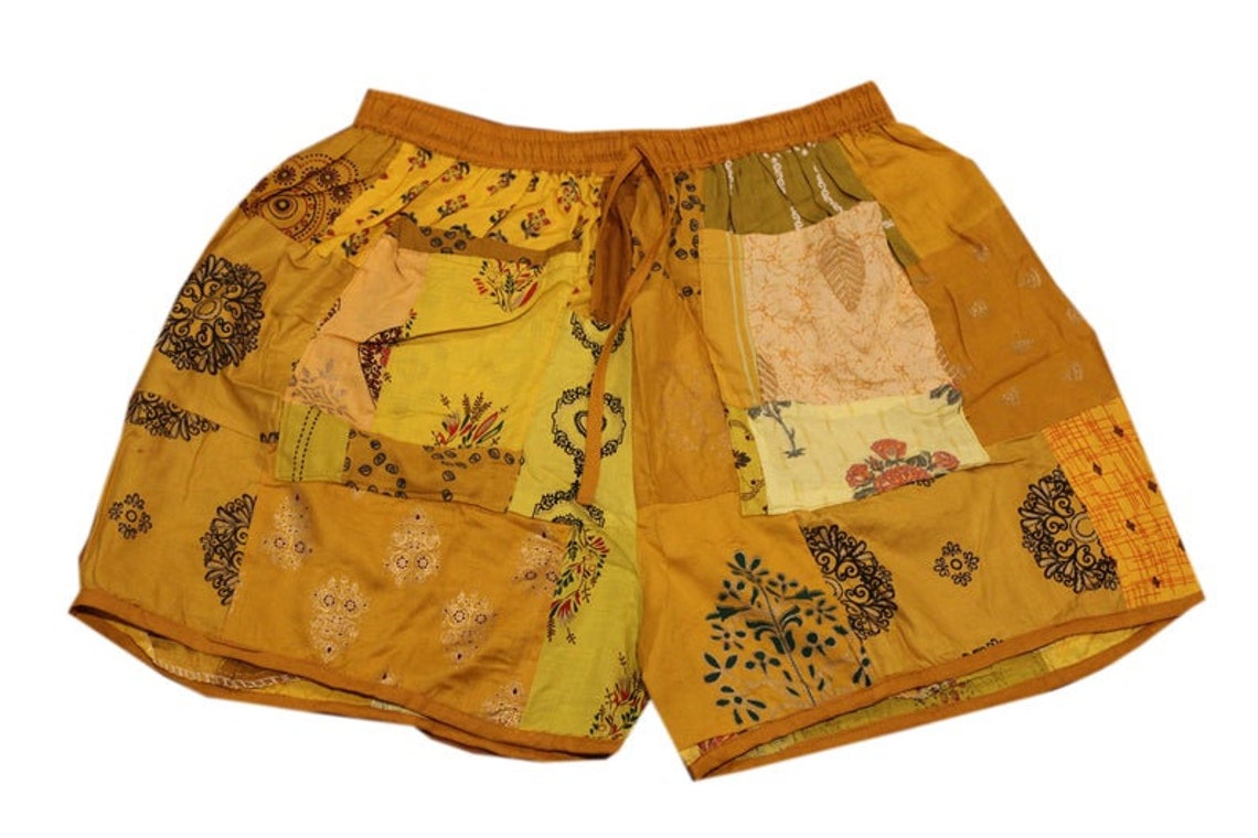 Indian Vintage Handmade Unisex Shorts Night Wear Short Rayon Etsy