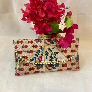 Elegant Women's Embroidered Clutch, Handmade Floral Evening Bag, Wholesale Lot Of Mix Color, Wedding Favor, Party Favor, Gift For Guests image 4