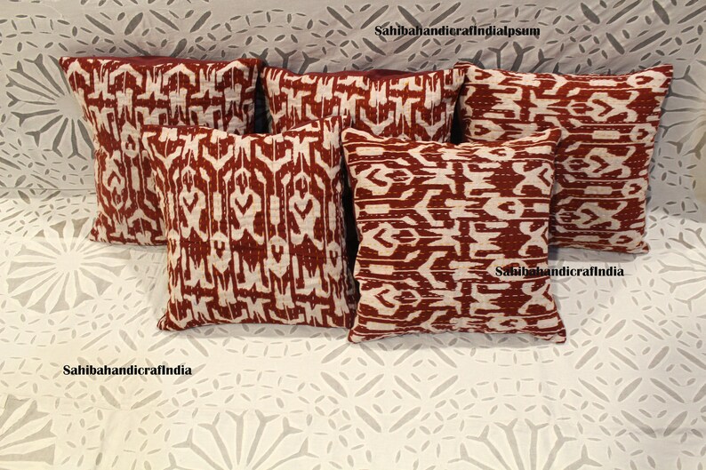Handmade Pillow Covers Best Quality Handmade Pillows 16X16 Inches Square Cushion Cover Kantha Pillow Cover Throw Pillow Covers
