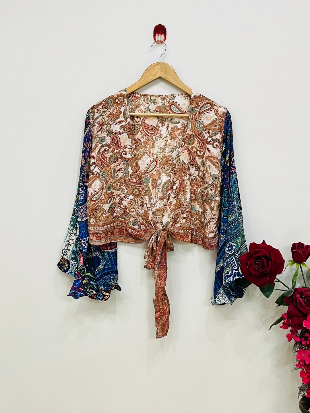Silk Knit Wrap Tie Top | 8-10 main image 1