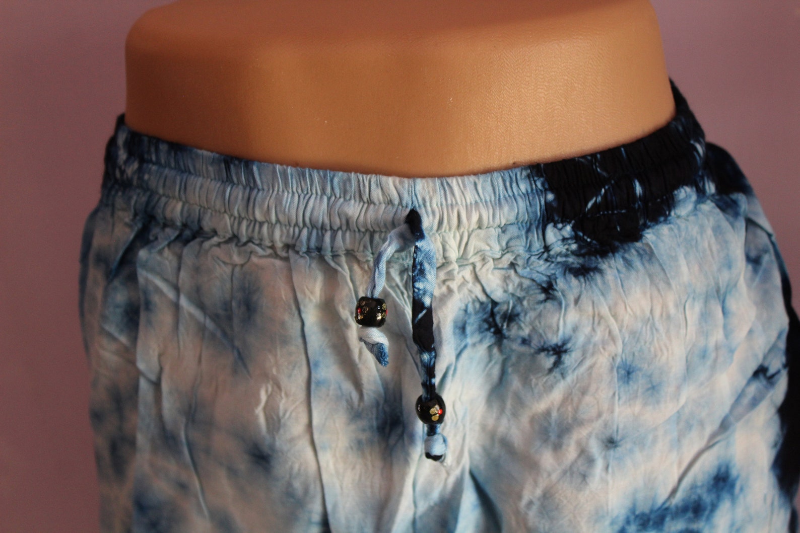 Handmade Tie Dye Shorts Acid Wash Bike Shorts White & Blue Tie - Etsy UK