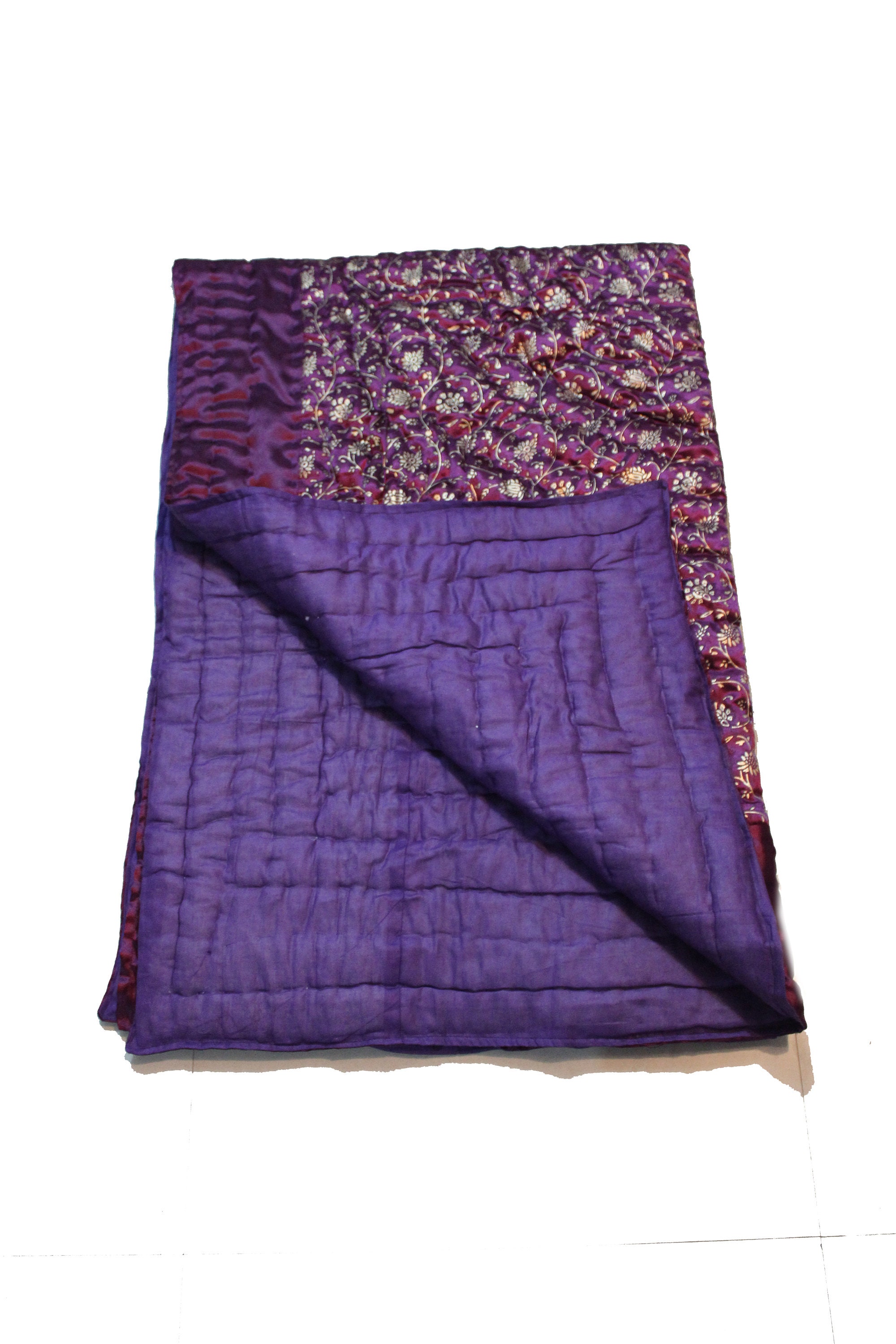 Jaipuri Silk Cotton Razai Cotton Handmade Quilt Razai Indian Etsy