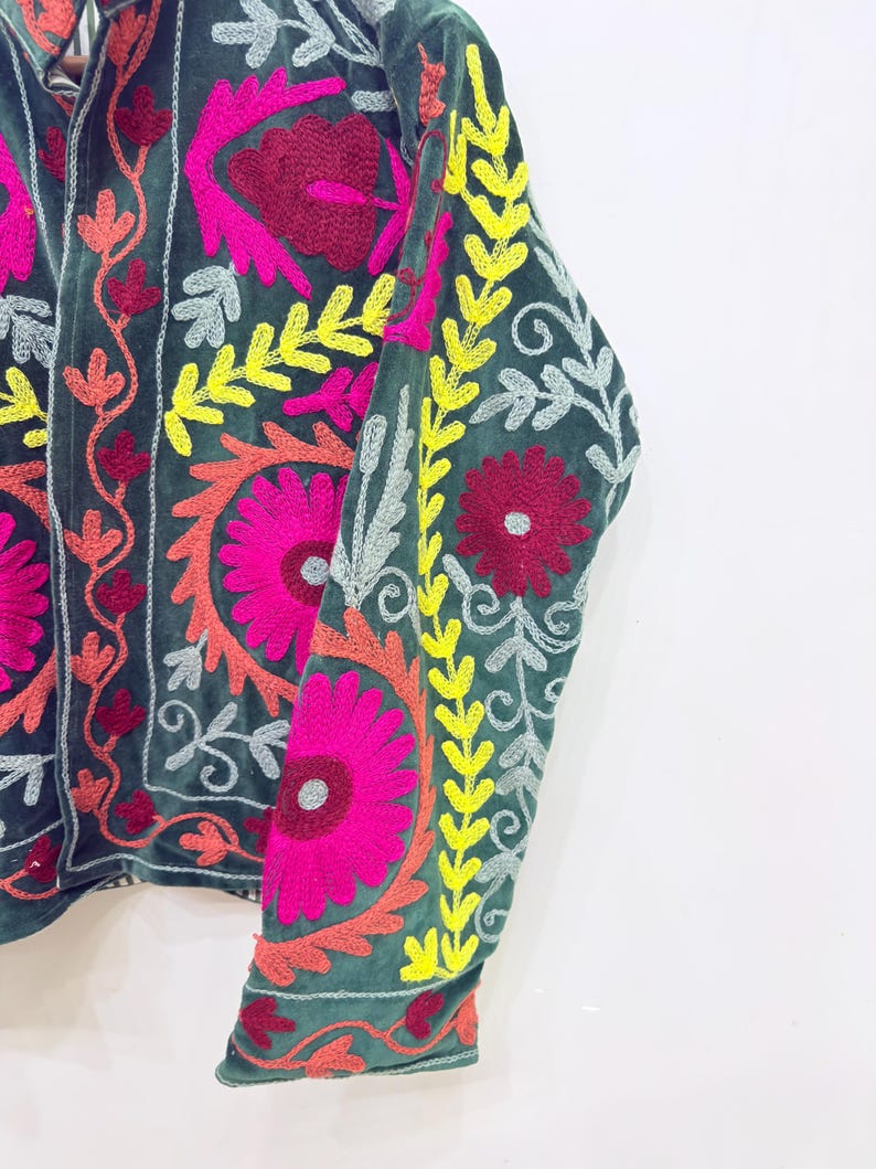 Handmade Jacket
Suzani Coat
Winter Jacket
Warm Coat
Short Jacket
Indian Jacket
Embroidered Jacket
Floral Jacket
Velvet Jacket
Suzani Jacket
Coat Jacket
Women Jacket
Gift For Women