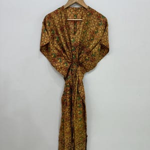 Bohemian Silk Kaftan Dress, Wedding Kaftan, Long Kaftan Maxi Gown, Indian Handmade Pure Silk Kaftan, Vacation Dress, Bikini Cover Up