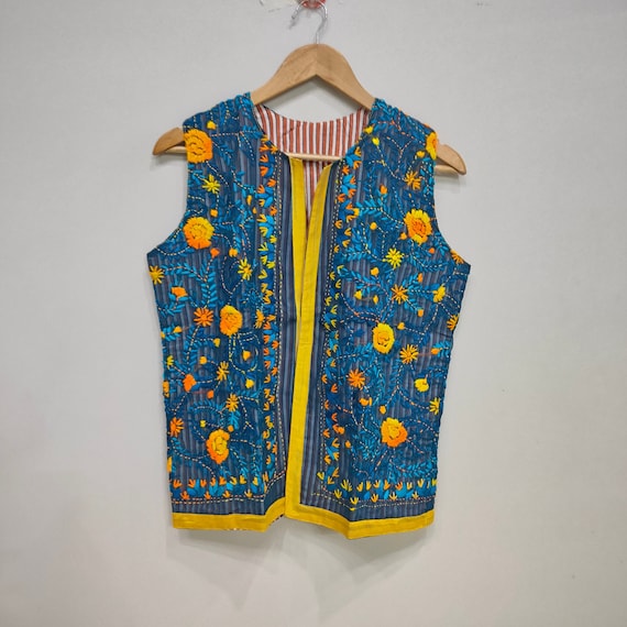 【eaphi 】EMBROIDERY CORD VEST Eaphi EMBROIDERY CORD VEST